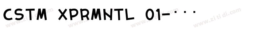 CSTM XPRMNTL 01字体转换